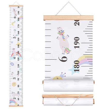 Creative Cartoon Decorative Home Canvas Hanging Height Measurement Ruler HJEW-WH0042-47D-1