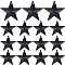 Gorgecraft Iron Pendants, Star Charm, Black, 45x47x3mm, Hole: 1mm, 30pcs/box