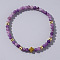 Elegant European Style Cross Lepidolite Beaded Bracelet for Women