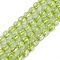 Handmade Foil Lampwork Beads Strands, Round, Yellow Green, 10mm, about 40pcs/strand, 14.57''(37cm)