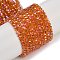 Electroplate Glass Beads Strands, Pearl Luster Plated, Faceted, Star, Orange, 3x4x4mm, Hole: 1mm, about 98pcs/strand, 12.60''(32cm)