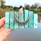 Natural Amazonite Snap Hair Clips, Hair Accessories for Women Girls, 100x100x100mm