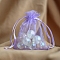 Organza Gift Drawstring Bags, Jewelry Pouches, Wedding Party Christmas Favor Gift Bags, Rectangle, Violet, 9x7cm