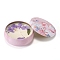 Pink Unicorn Printed Tinplate Candles, Barrel Shaped Smokeless Decorations, with Dryed Flowers, the Box only for Protection, No Supply Again if the Box Crushed, Lavender, 87x39mm