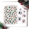 Christmas Theme Ceramics Clay Water Transfer Paper, Underglaze Transfer Decals, for DIY Earrings Pendants Hair Clip, Box, 138x95mm