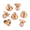 304 Stainless Steel Bead Cap Pendant Bails, for Globe Glass Bubble Cover Pendants, Rose Gold, 4mm,Hole:1.50mm