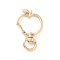 Apple Alloy Swivel Clasps, Long-Lasting Plated, Light Gold, 38x23.5x6mm, Hole: 8.5x4.5mm