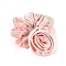 Rose Satin Elastic Hair Accessories for Girls or Women, Scrunchie/Scrunchy Hair Ties, Ponytail Holder, Misty Rose, 120x90x30mm