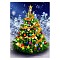 Christmas DIY Diamond Painting Kits, with Resin Rhinestones, Diamond Sticky Pen, Tray Plate and Glue Clay, Christmas Tree, 400x300mm