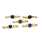 Natural Dyed Lapis Lazuli with Brass Fold Over Clasps, Real 18K Gold Plated, Long-Lasting Plated, Rack Plating, Round, 38mm