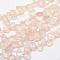 Natural Rose Quartz Strands, Nuggets, 12~27x10~16x3~9mm, Hole: 1mm, 16.1 inch(40.9cm)