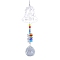 Stainless Steel Christmas Tree Snowflake Bell Wind Chime, Glass Pendant Decoration, Christmas Bell, 430mm