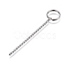 304 Stainless Steel Split Key Ring Clasps STAS-L226-008C-1