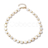 Natural Freshwater Shell Beaded Necklaces for Women NJEW-JN04829-4