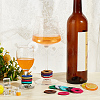 BENECREAT 24Pcs 2 Style 12 Colors Felt Wine Glass Charms AJEW-BC0003-68-6