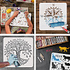 4Pcs 4 Styles Mother's Day Theme PET Hollow Out Drawing Painting Stencils DIY-WH0394-0012-4