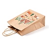 Christmas Theme Printed Kraft Paper Bags with Handles ABAG-M008-08F-2