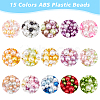   15 Colors ABS Plastic Beads KY-PH0001-54-6