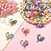 30Pcs 6 Colors Alloy Enamel Pandants ENAM-SZ0004-20-4