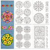 4 Sheets 11.6x8.2 Inch Stick and Stitch Embroidery Patterns DIY-WH0455-139-1