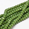 Faceted Rondelle Glass Beads Strands X-GLAA-I033-6mm-22-1