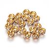 Brass Rhinestone Spacer Beads RB-A014-L7mm-01C-1