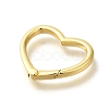 Rack Plating Heart Brass Spring Gate Rings KK-Z086-54G-04-2