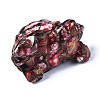 Tortoise Assembled Natural Bronzite & Synthetic Imperial Jasper Model Ornament G-N330-39A-01-3