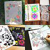 Flower and Bird Theme/Starry Sky CRASPIRE Plastic Painting Stencils DIY-CP0001-23-7