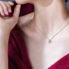 Clear Cubic Zirconia Swan Pendant Necklace JN1063C-6