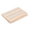 3-Slot Rectangle Bamboo Ring Display Tray Stands RDIS-WH0002-27B-2