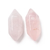 Natural Rose Quartz Double Terminal Pointed Pendants G-C007-02A-12-2