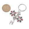 Alloy with Cubic Zirconia  Keychain KEYC-JKC00864-3