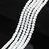 Electroplate Opaque Solid Color Glass Beads Strands X-EGLA-A034-P8mm-L17-1