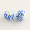 Flower Picture Glass Beads GFB-R001-12mm-02-1