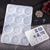 2Pcs 2 Style 12 Constellation Pendant DIY Silicone Molds DIY-TA0005-95-14