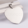 304 Stainless Steel Stamping Blank Tag Pendants STAS-F100-06-1