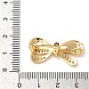 Brass Micro Pave Clear Cubic Zirconia Fold Over Clasps KK-G505-19G-3