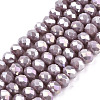 Electroplate Glass Beads Strands EGLA-A034-P4mm-B19-1