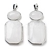 Natural Quartz Crystal Human Body Shaped Pendants G-P552-03P-09-1