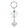 Acrylic Heart with Bowknot Keychains KEYC-JKC00612-02-1