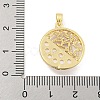 Rack Plating Brass Micro Pave Clear Cubic Zirconia Pendants KK-M291-20G-3