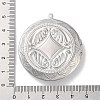 Rack Plating Brass Locket Pendant Cabochon Settings KK-F090-06P-4