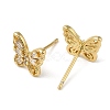 Rack Plating Brass Butterfly Stud Earrings EJEW-M235-07G-2