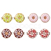 Donut Shape Lampwork Stud Earrings EJEW-JE05700-1