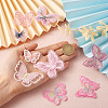 Beadthoven 36Pcs 9 Style Butterfly Organgza Lace Embroidery Ornament Accessories DIY-BT0001-49-7