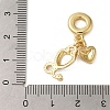 Rack Plating Brass Enamel European Dangle Charms KK-P279-33G-3