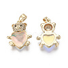 Brass Cubic Zirconia Pendants KK-R134-082-NF-2