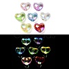 Luminous UV Plating Rainbow Iridescent Acrylic Beads OACR-O008-09-1