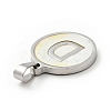 304 Stainless Steel with White Shell Pendants STAS-G268-01D-P-3